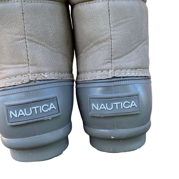 NAUTICA Sea Ripple Snow Duck Boots Grey Neutral Slip on Insulated Women’s size 7 - Picture 3 of 10